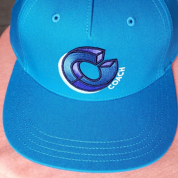 COACH FLAT BRIM HAT:NWT  SIGNATURE TWIST (C2451) TEAL - Picture 5 of 15